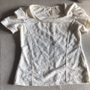 Anthropologie cream top